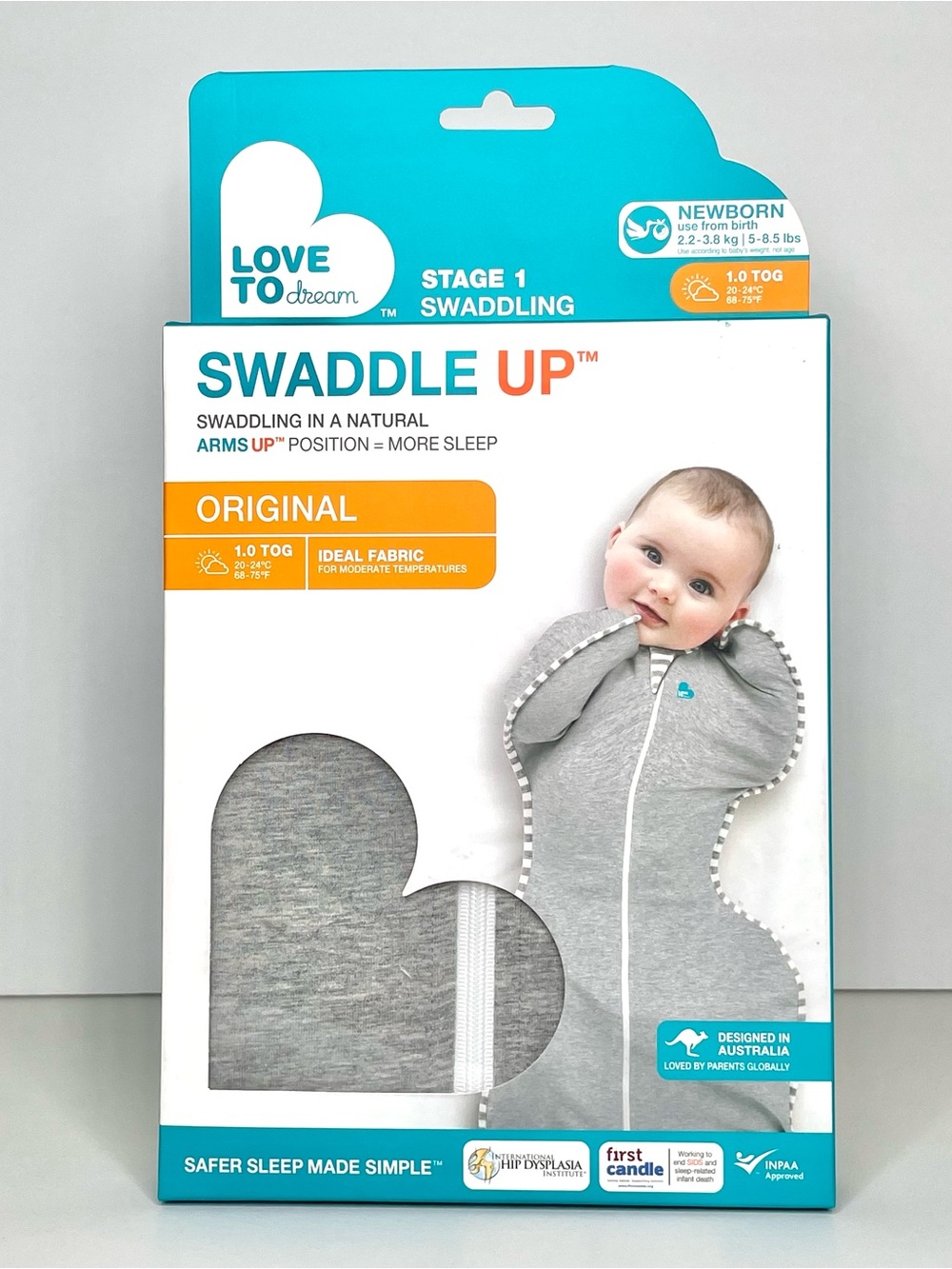 Love to Dream Swaddle Up Gray Sleep Sack